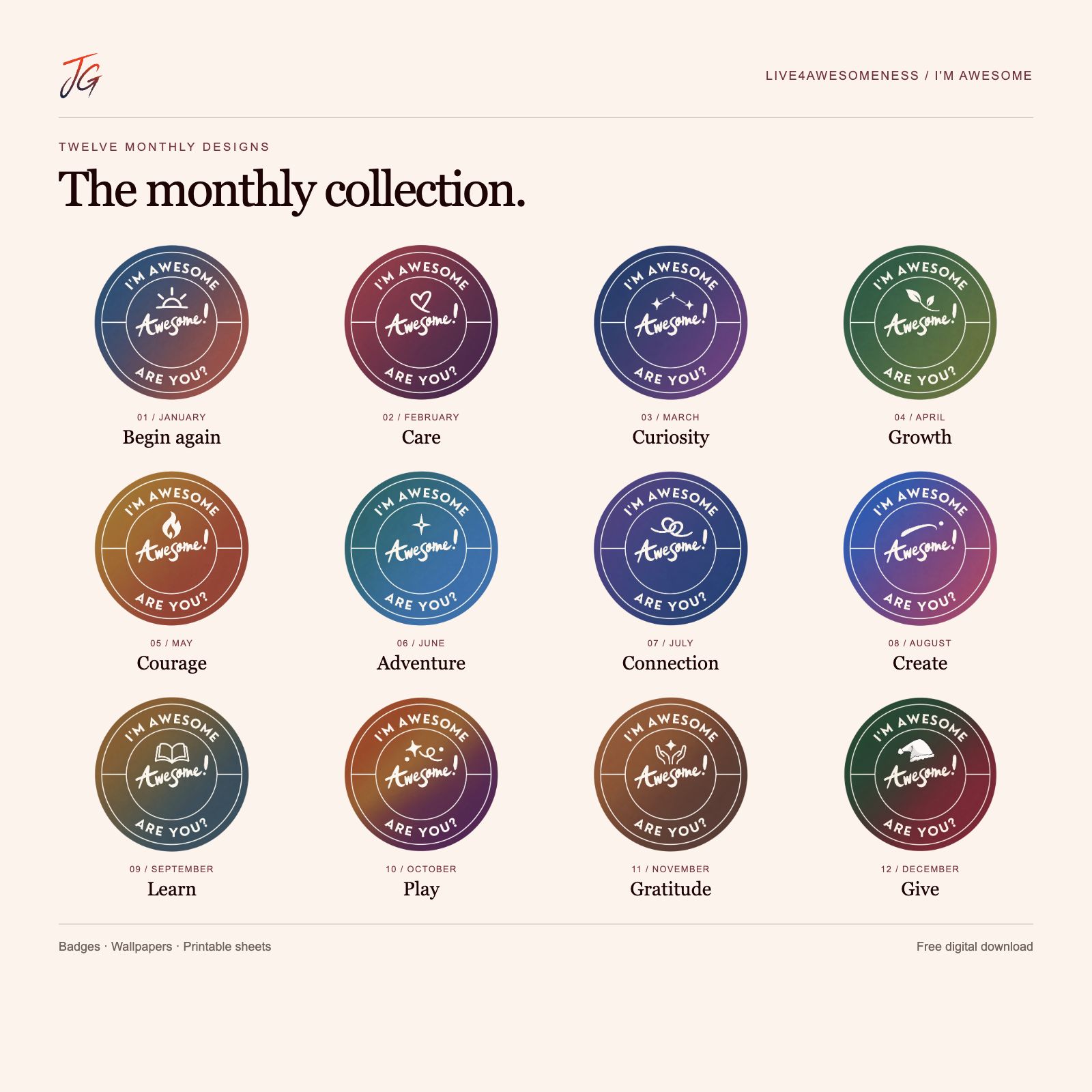 I'm Awesome / The Monthly Collection main product image