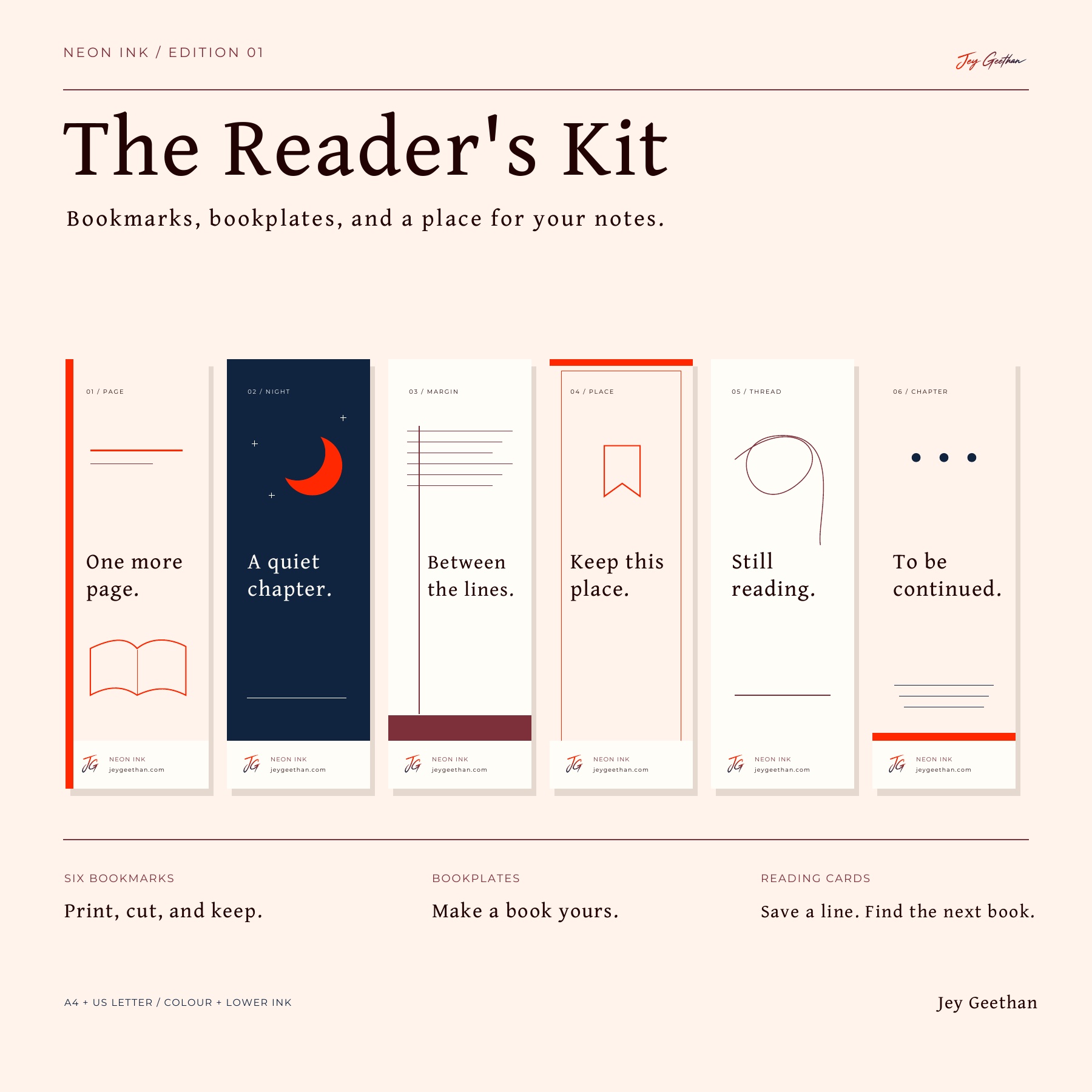 Neon Ink / The Reader’s Kit main product image